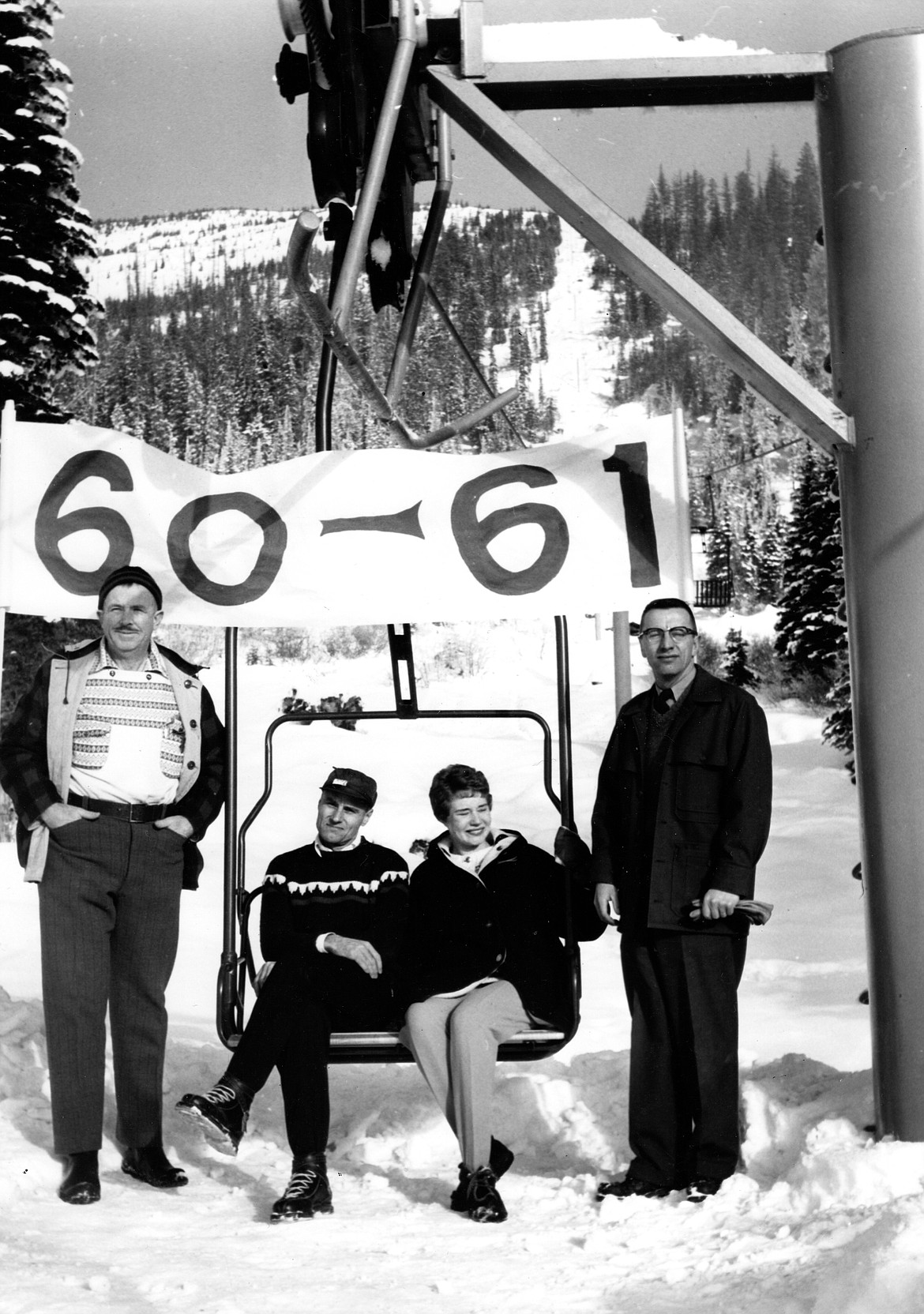 Chair 1 at The Big Mountain opens in 1960. (Photo courtesy of Flathead Valley Ski Education Foundation)