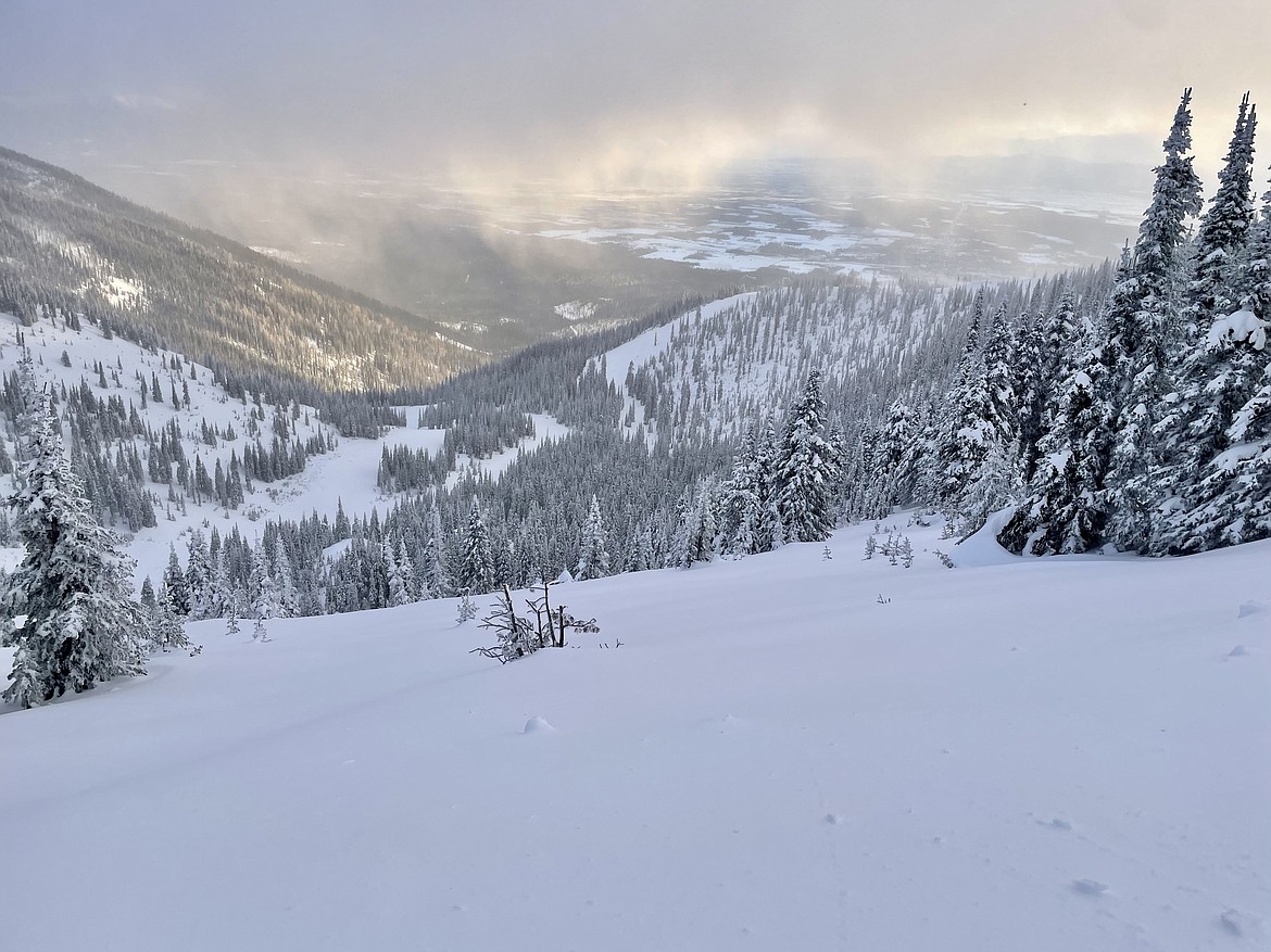 Fresh snow in the North Bowl area at Whitefish Mountain Resort on Nov. 27, 2022. (Matt Baldwin/Daily Inter Lake)