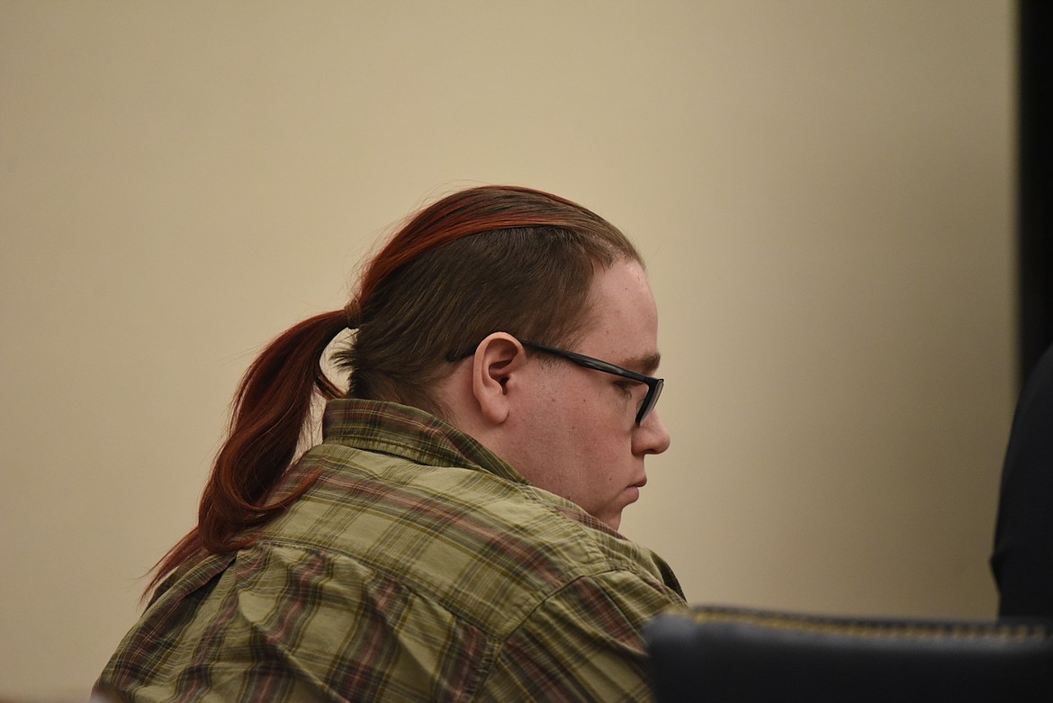 Elton Jones sits at the defendant's table in Flathead County District Court during his Dec. 8 sentencing on a felony sexual intercourse without consent charge. (Derrick Perkins/Daily Inter Lake)