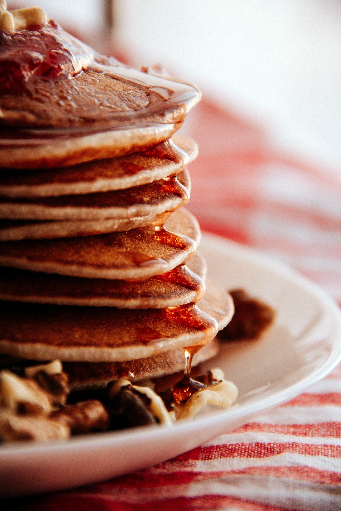 Pecan make a delightful addition to pancakes.