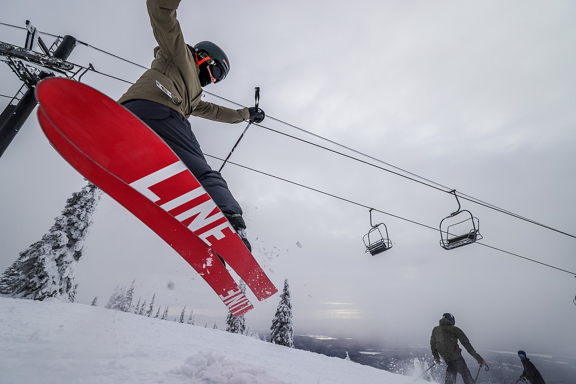 A skier takes a jump on Whitefish Mountain Resort's opening day Thursday. (JP Edge photo)