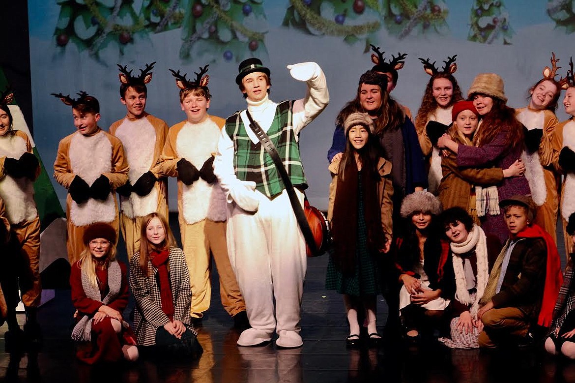 Some of the young performers of the Bigfork Playhouse Children's Theater, who will be featured in the closing weekend of "Rudolph the Red-Nosed Reindeer" on Dec. 16, 17 and 18 at the Bigfork Center for the Performing Arts. (Taylor Inman/Bigfork Eagle)