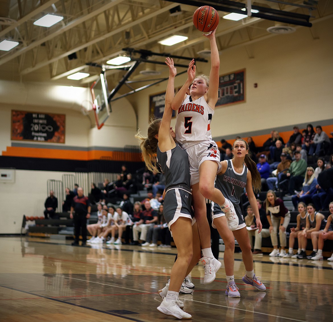 The Ronan Maidens take on Hamilton at the Frenchtown Tip-Off Tournament on Friday. (Jeremy Weber/Bigfork Eagle)