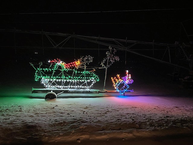 This display reminds us to appreciate those who serve and won't necessarily be able to be home for Christmas.