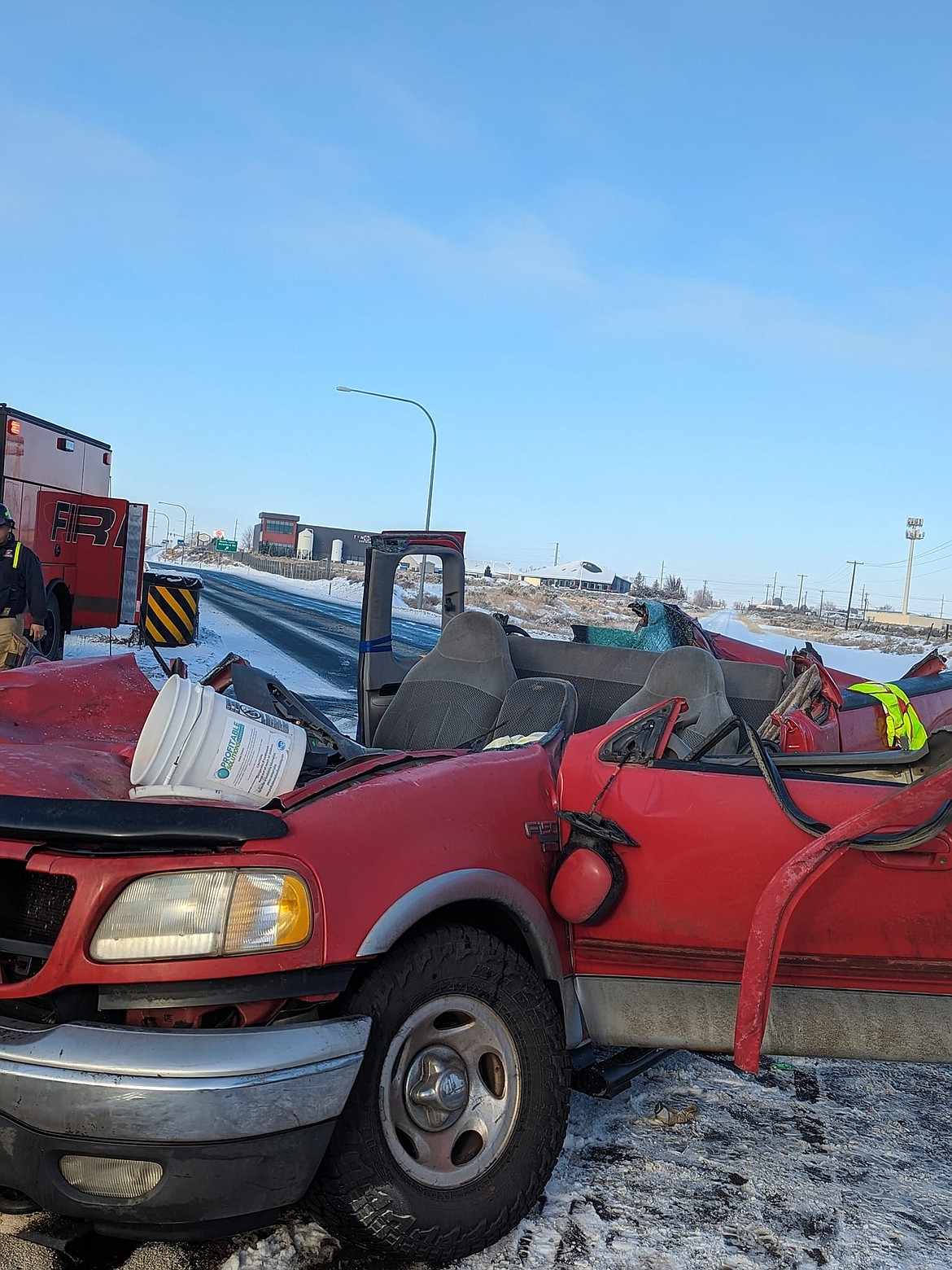 A collision along SR17, between Stratford Road and East Broadway Ave, prompted the closure of the highway for over an hour. One driver in the wreck had to be extricated by firefighters with the jaws of life.