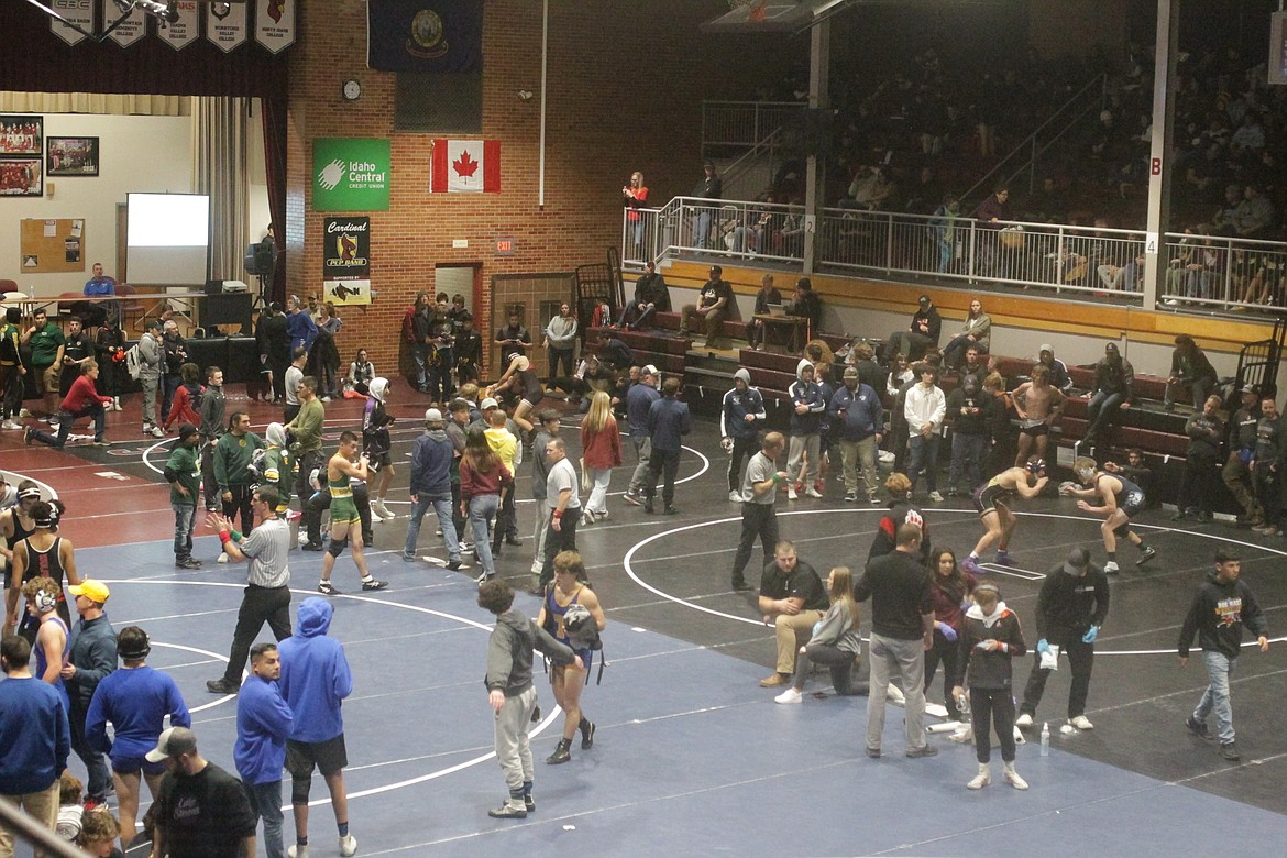 JASON ELLIOTT/Press
The 51st annual Tri-State Invitational, featuring 59 programs from Idaho, Washington, Montana and Oregon, began on Friday at North Idaho College. The tournament concludes with championship finals tonight at 5 p.m.