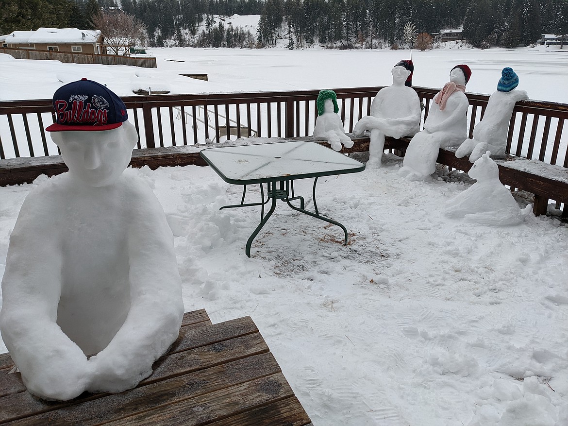 Taken at Sedlmayer's Restaurant on Dec. 13, 2022. Our snow guests decided it's never too cold for lunch on the patio at Sedlmayer's Restaurant in Spirit Lake! (Photo by Mandi Conway)