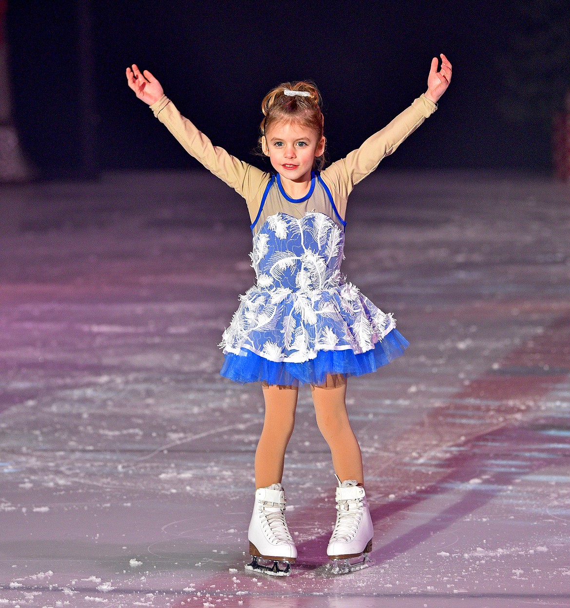 Faith Hall poses during the Glacier Skate Academy show 'Winter Wonderland on Ice' at the Stumptown Ice Den on Saturday. (Whitney England/Whitefish Pilot)