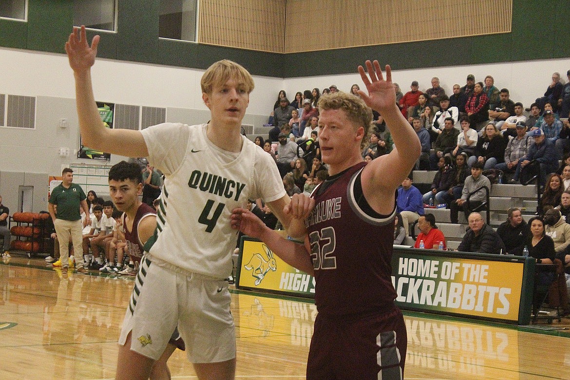 Quincy junior Aidan Bews (4), a returning contributor from last season, has been “dynamite” for the Jackrabbits this season according to Head Coach Scott Bierlink.