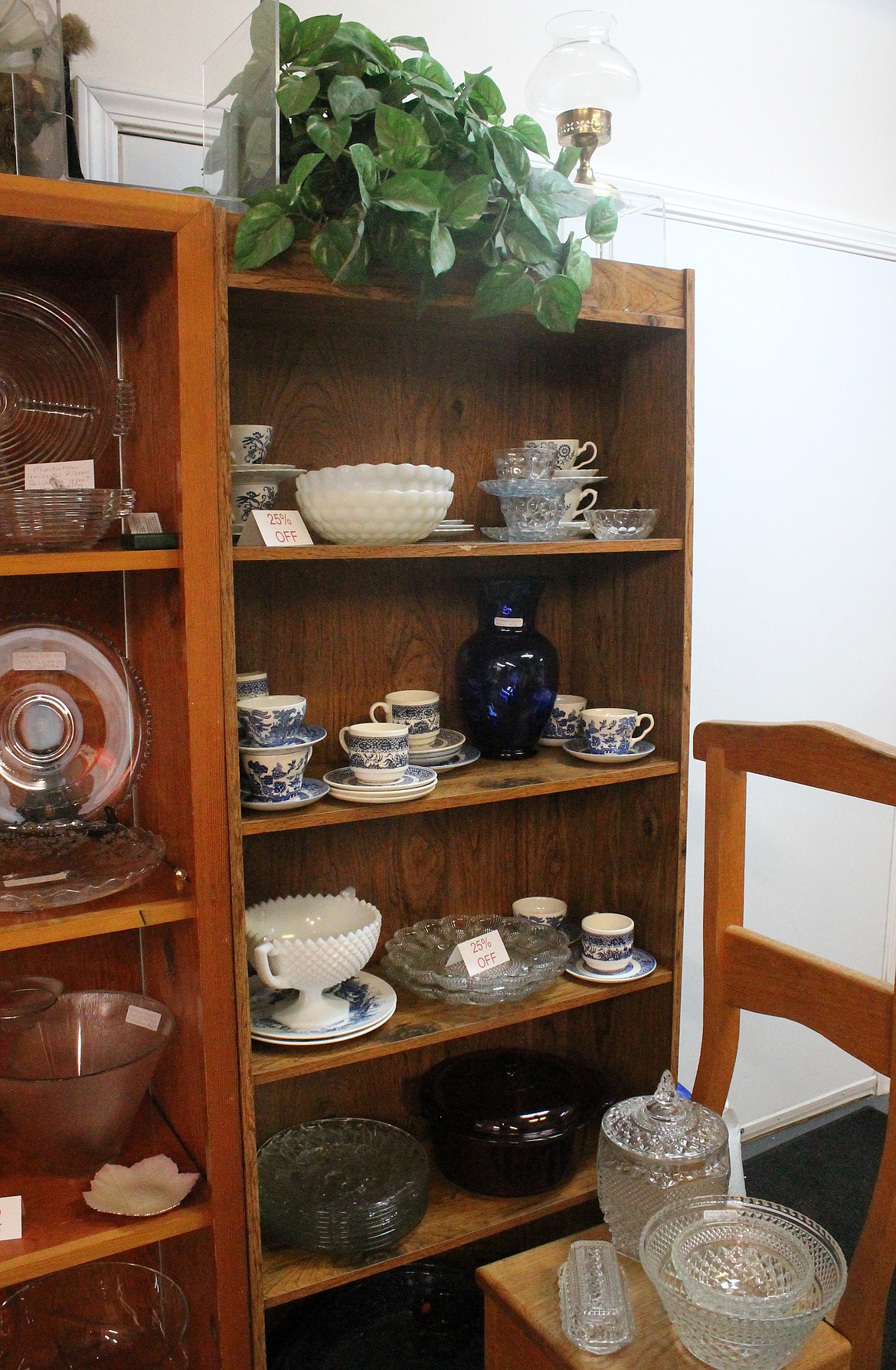 Java Bloom offers a variety of antiques and glassware, a result of owner Patricia Hulett’s passion for history and genealogy.