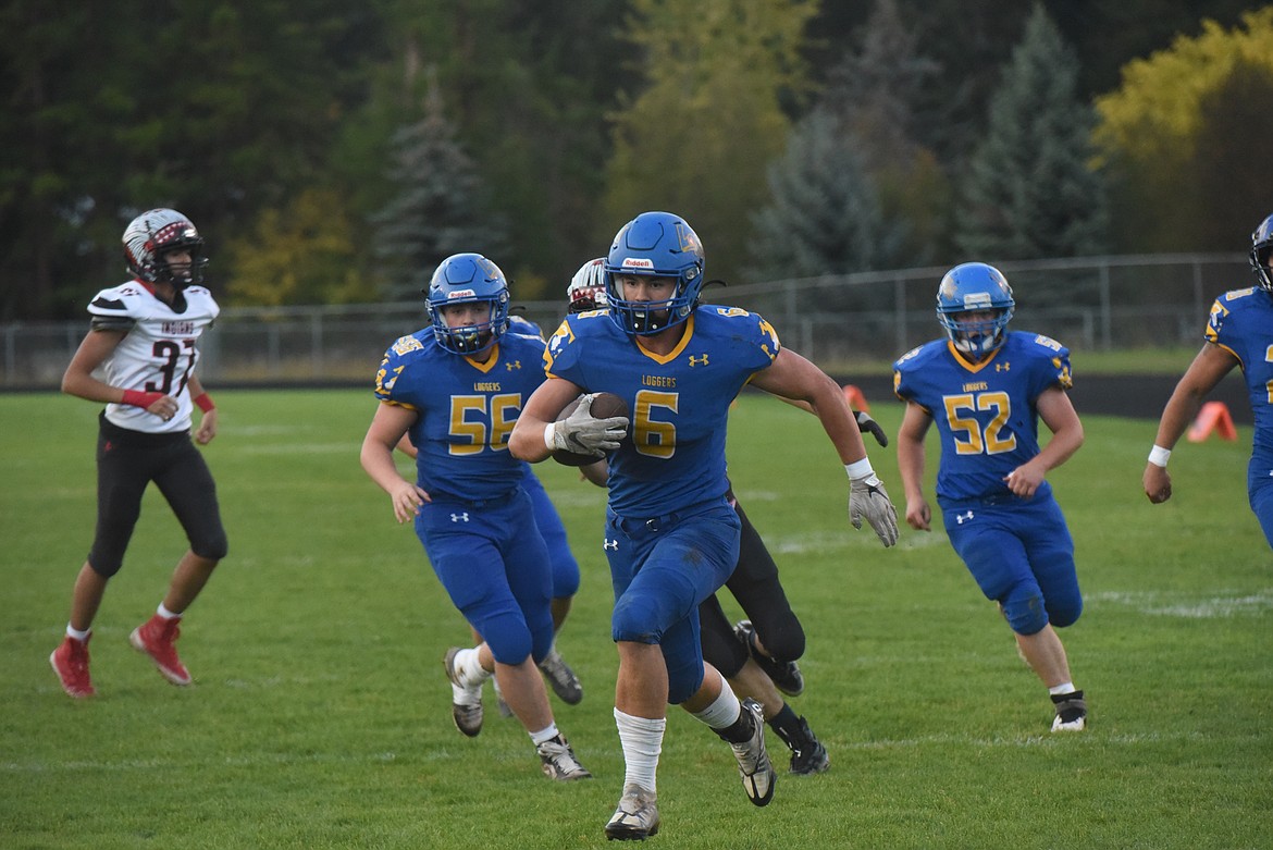 Libby’s Cy Stevenson was All-State for Class A at running back, after rushing for 1,323 yards, and at linebacker. He signed with the Montana Grizzlies Wednesday. (Scott Schindledecker/Western News)