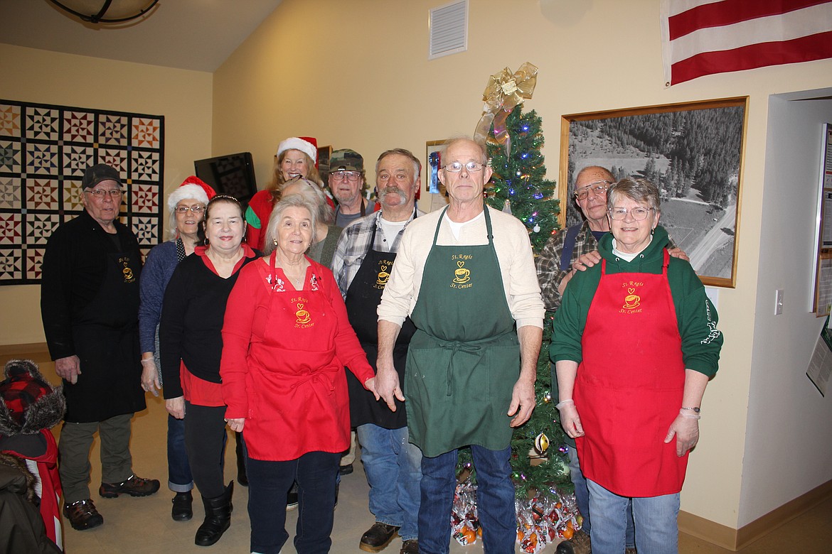 The volunteers who made the St. Regis Senior Citizens Center Christmas dinner a huge success. (Monte Turner/Mineral Independent)