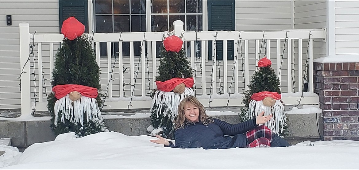 Joanne Anderson having some Christmas photo fun!