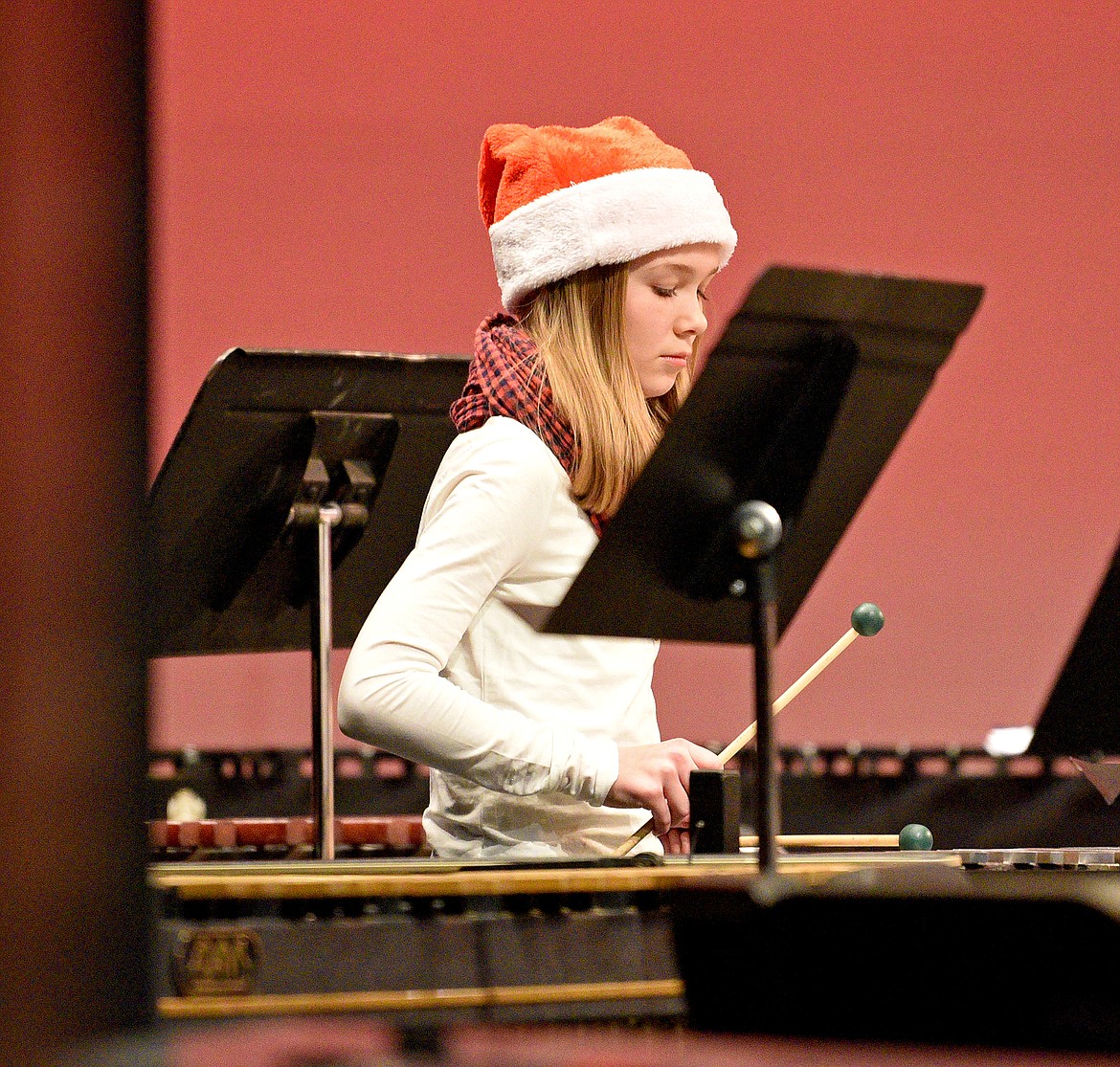 Sofia Christ performs at the Whitefish High School and Middle School Winter Concert at the Performing Arts Center on Dec. 13. (Whitney England/Whitefish Pilot)