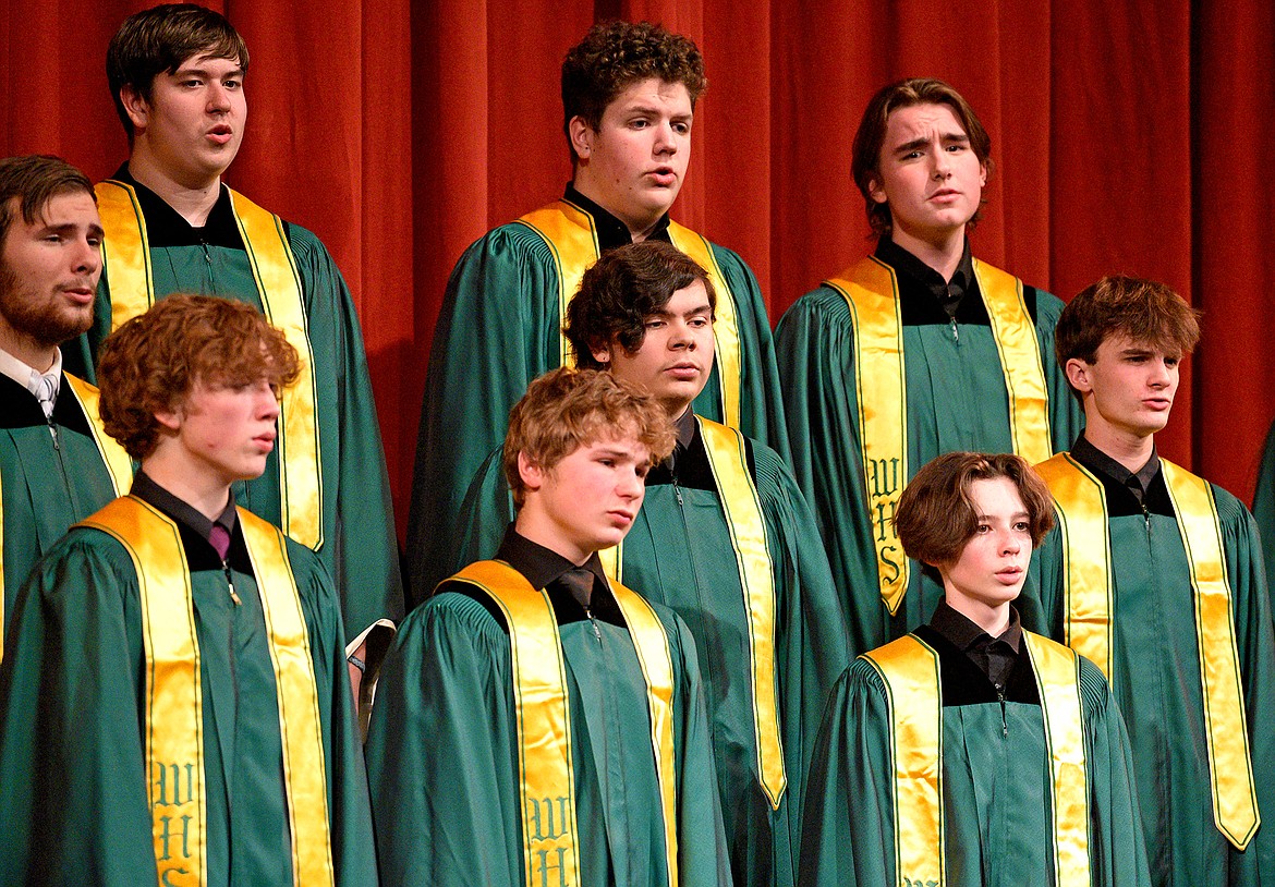 Students perform at the Whitefish High School and Middle School winter choir concert at the Performing Arts Center on Dec. 8. (Whitney England/Whitefish Pilot)