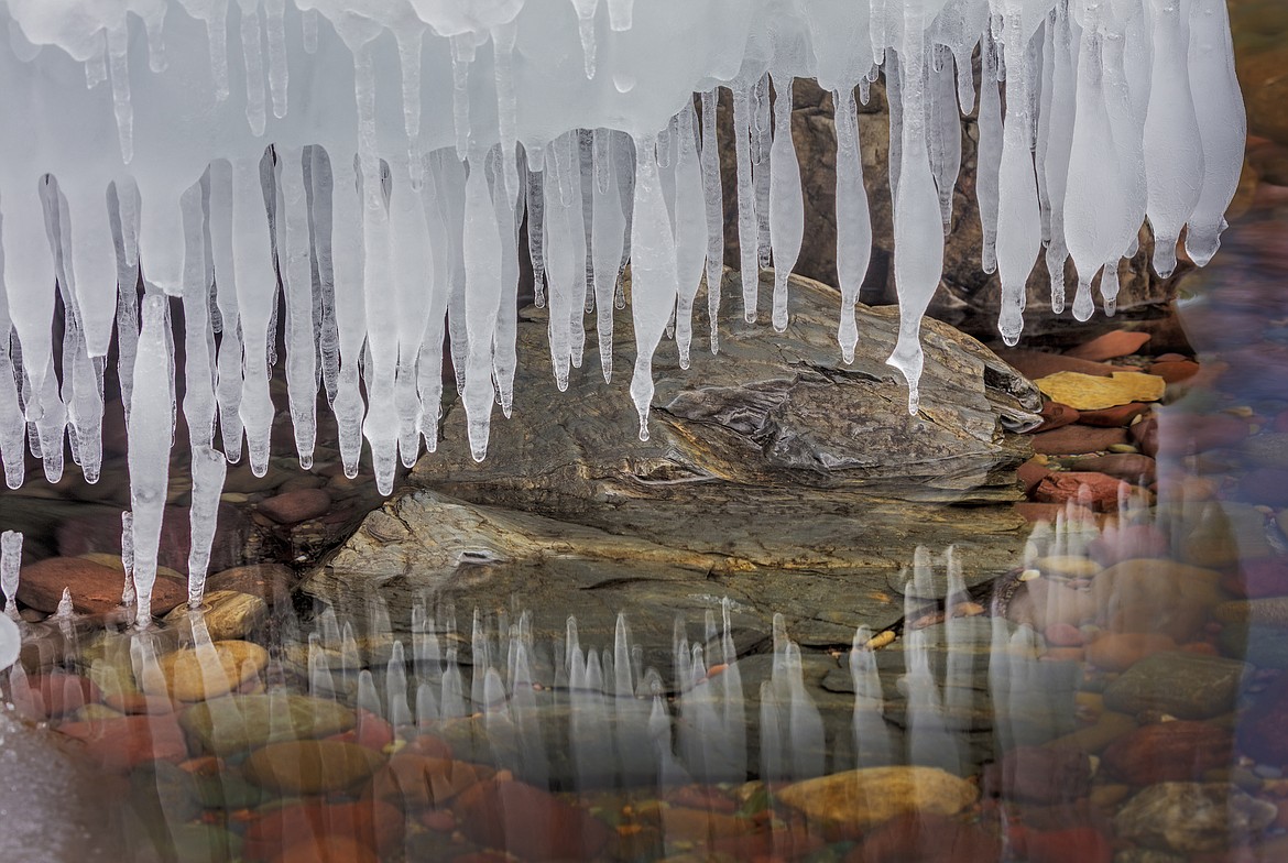 Ice formations along Lake McDonald in Glacier National Park. (Photo courtesy of Chuck Haney Photography LLC)