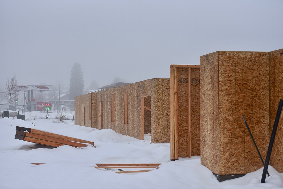 Junegrass Place, a 138-unit development, is under construction on North Meridian Road in Kalispell. (Derrick Perkins/Daily Inter Lake)