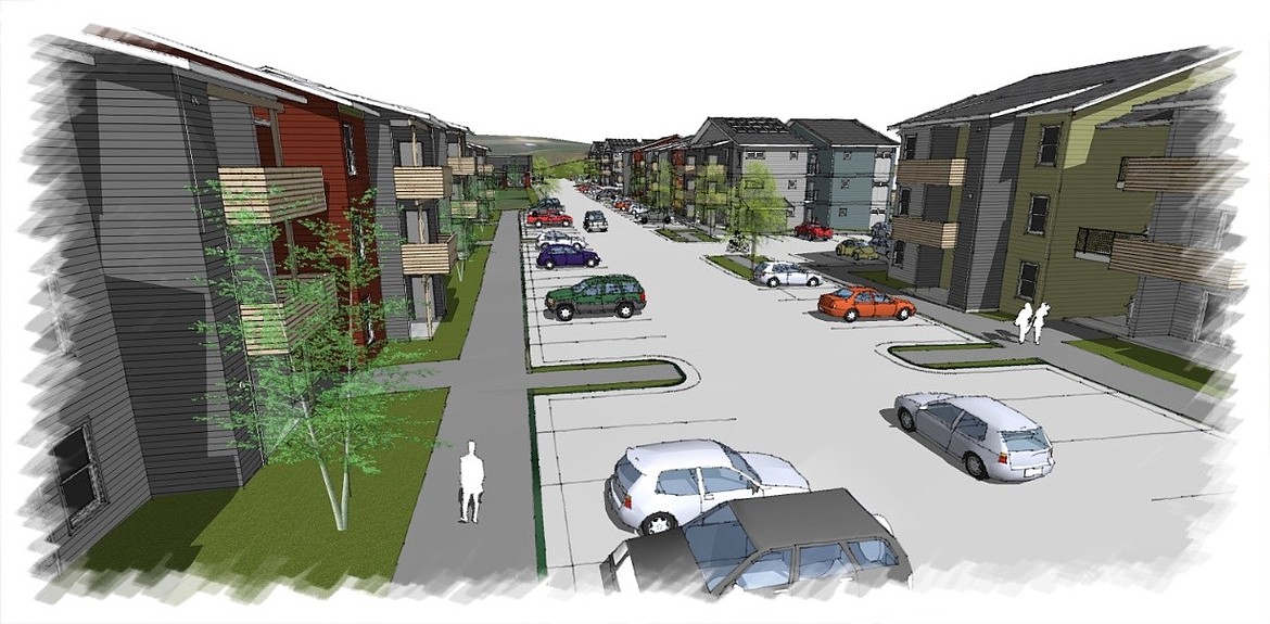 An architectural rendering illustrates the concept for Junegrass Place on Meridian Road. (Courtesy photo)