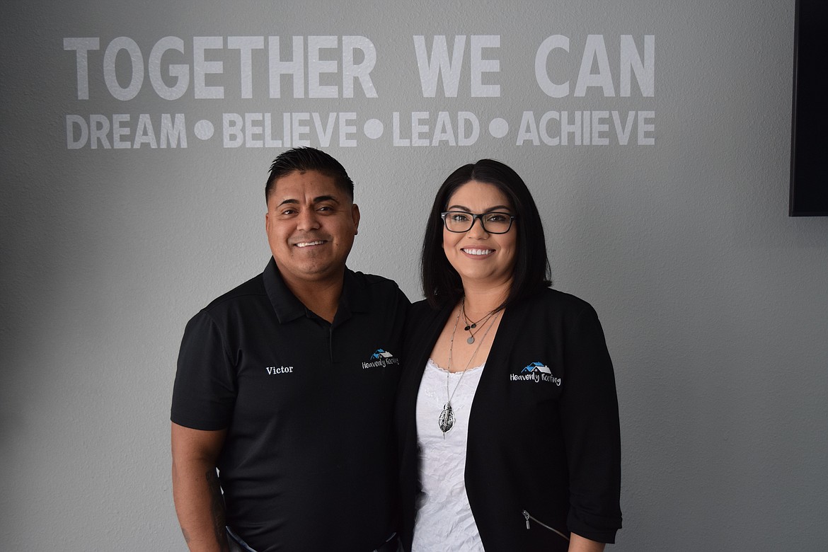 Victor and Yuritzi Chavez, owners of Heavenly Roofing at 524 E. Division St. in Ephrata, where you can get your roof repaired and your taxes done as well.