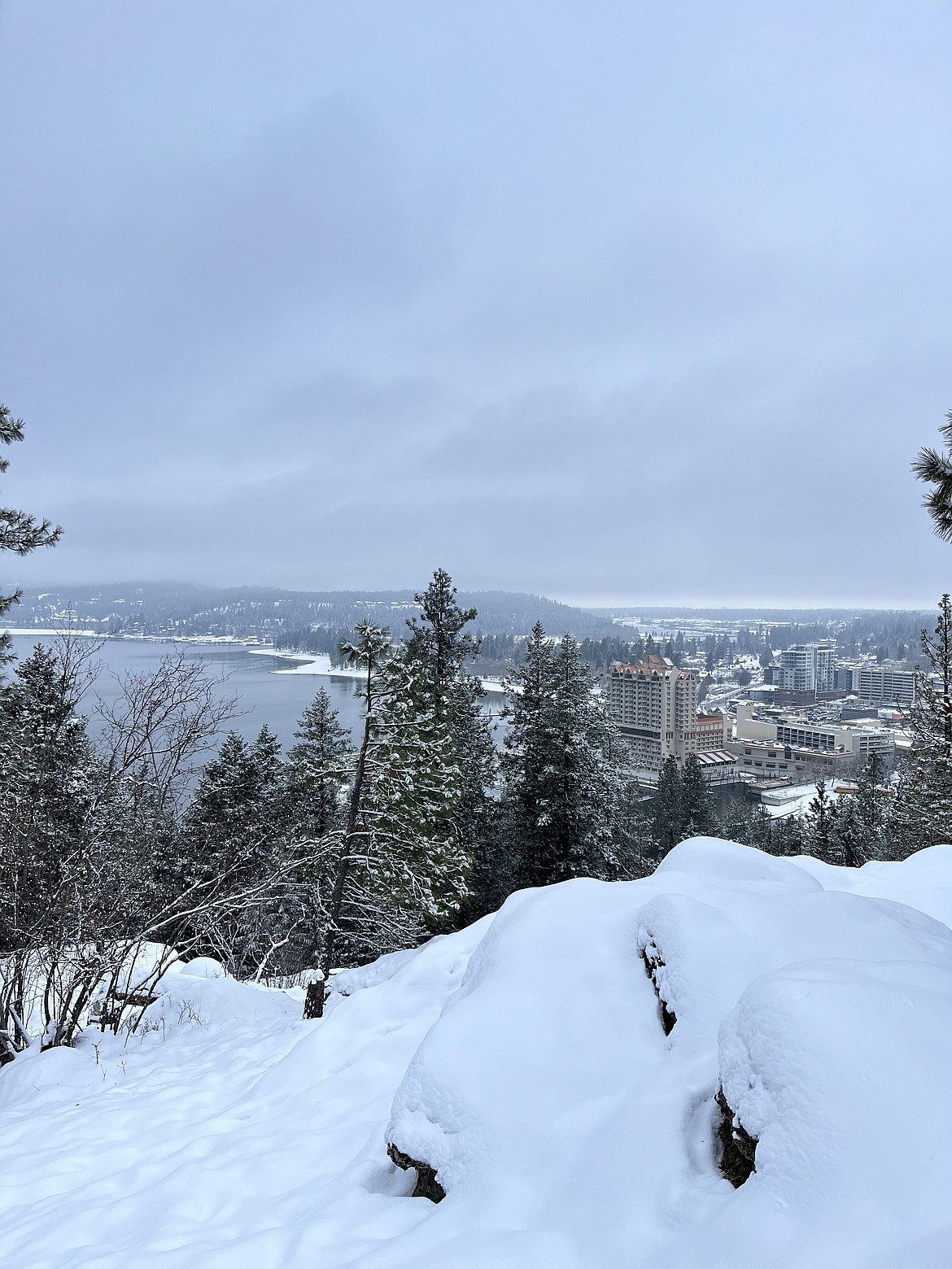 The Coeur d'Alene Resort and lake from Tubbs Hill. (photo by Travis Smith)