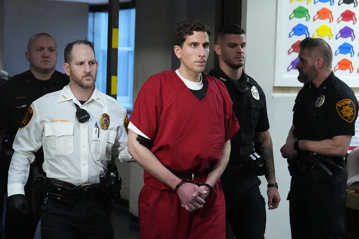 Bryan Kohberger, who is accused of killing four University of Idaho students, leaves after an extradition hearing at the Monroe County Courthouse in Stroudsburg, Pa., on Tuesday.