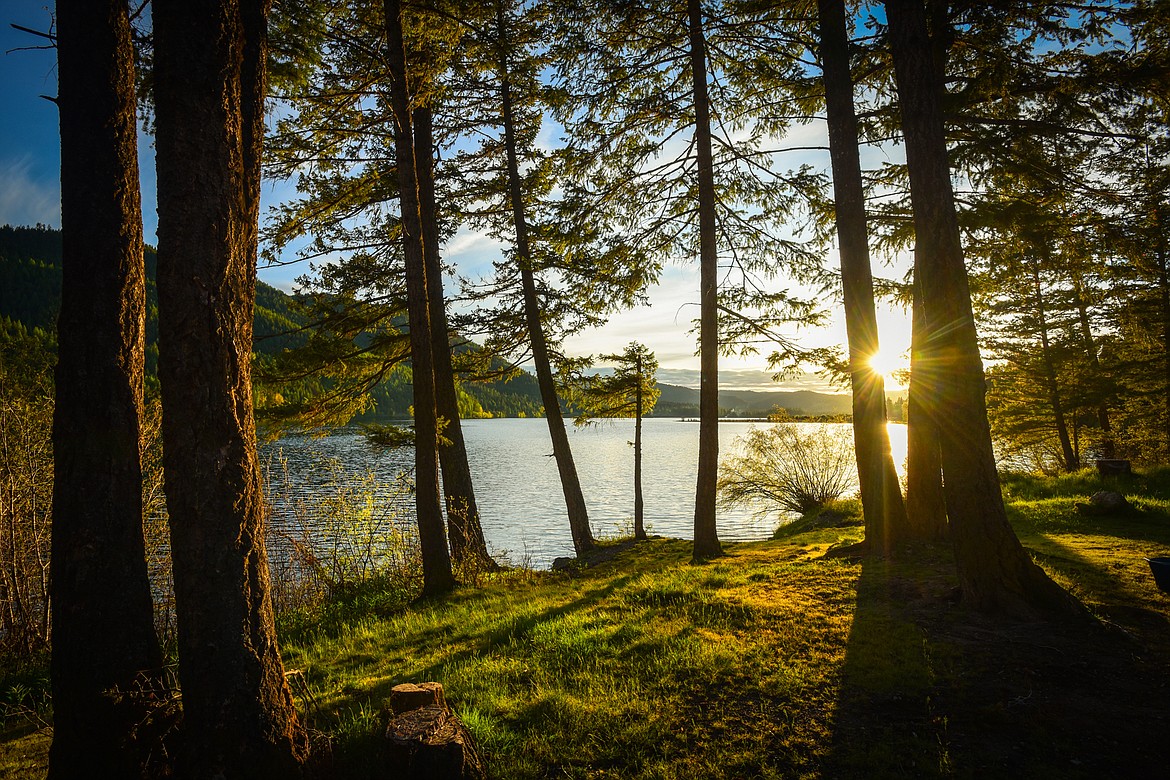 The sun sets across Middle Thompson Lake in Lincoln County on Saturday, May 28. (Casey Kreider/Daily Inter Lake)