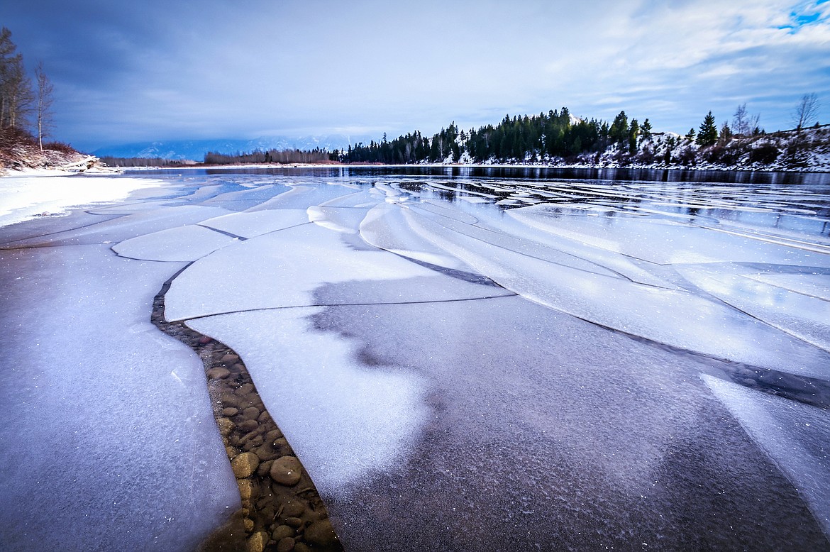 Ice forms along the banks of the Flathead River. (Casey Kreider/Daily Inter Lake)