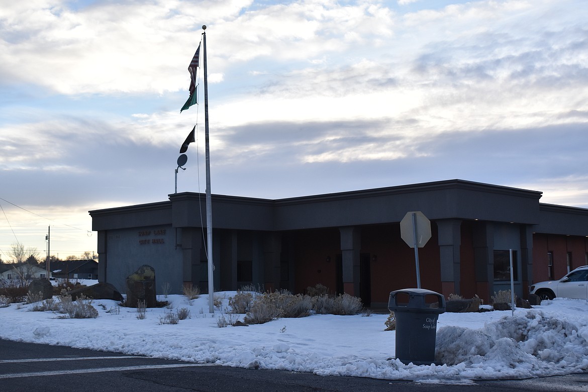 The Soap Lake City Council held their first meeting of the year Wednesday evening. City Hall, pictured was a little slushy just like the rest of Grant County.