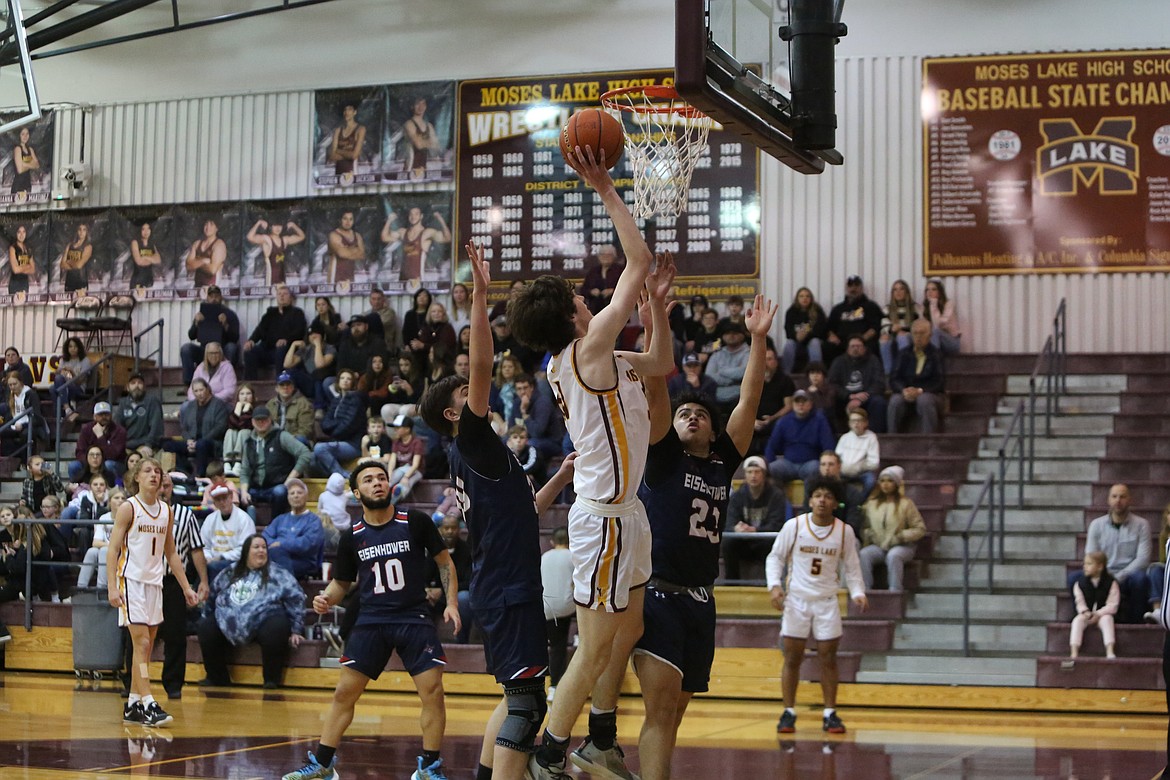 A significant part of amassing a 14-point halftime lead was the Maverick frontcourt, with seniors Jayson Byers (pictured) and Carter Smith combining for 21 points in the first half on Friday night. Smith finished the game with 17 points and Byers scored 14 points.