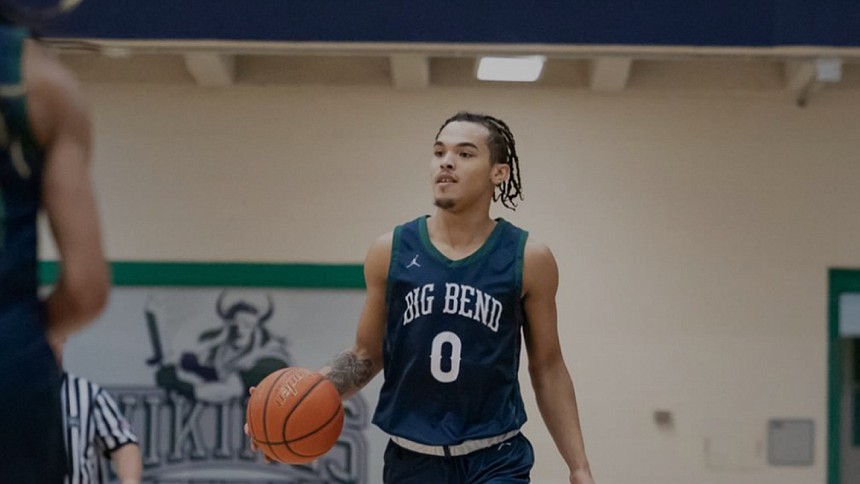 Big Bend's Karon Sears led the Vikings in scoring with 22 points in their loss to Community Colleges of Spokane on Saturday.