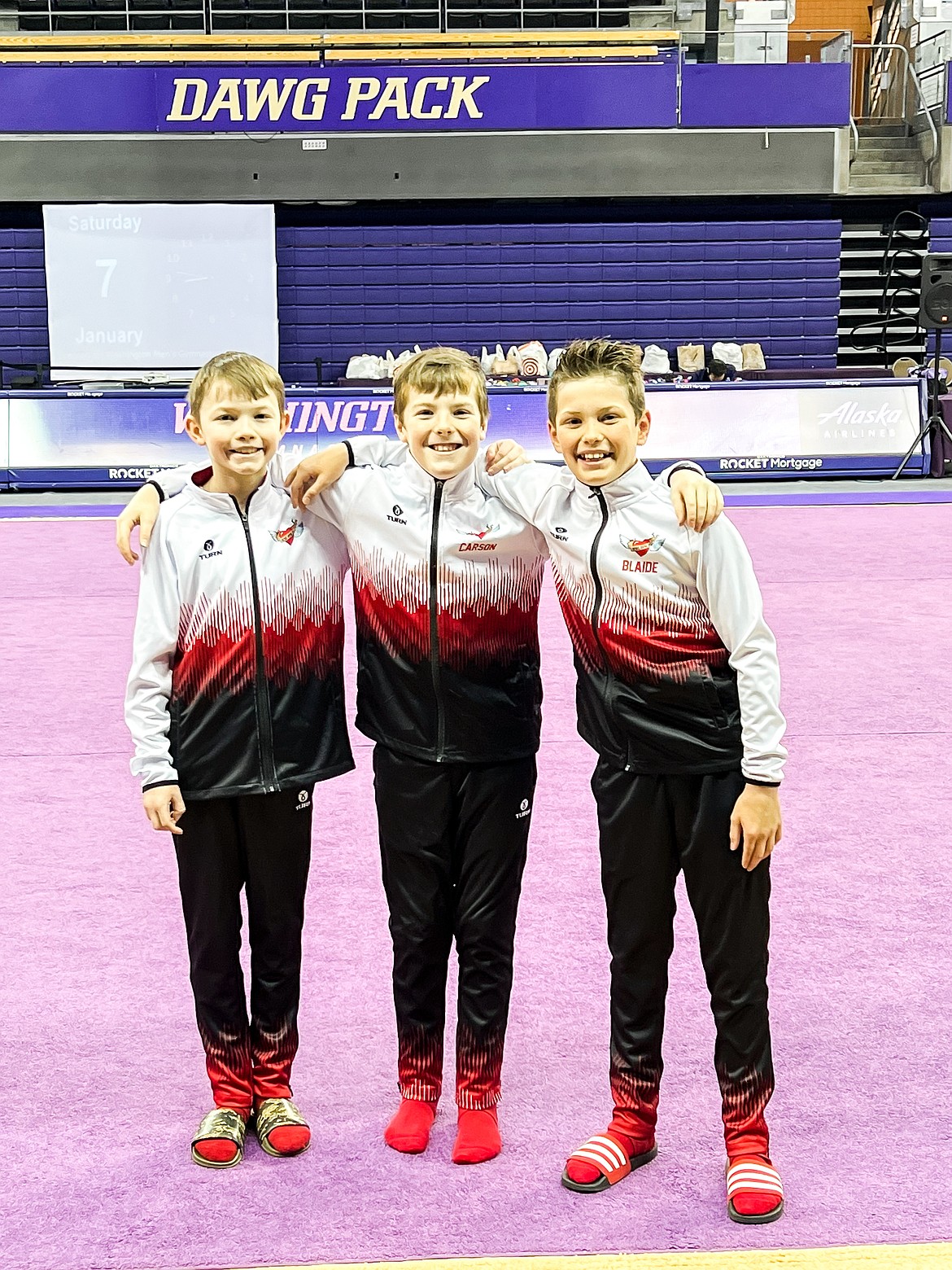 Courtesy photo
Avant Coeur Gymnastics Level 5 boys at the Washington Open in Seattle. From left are Nathen Cohen, Carson Kenny and Blaide Cotten.