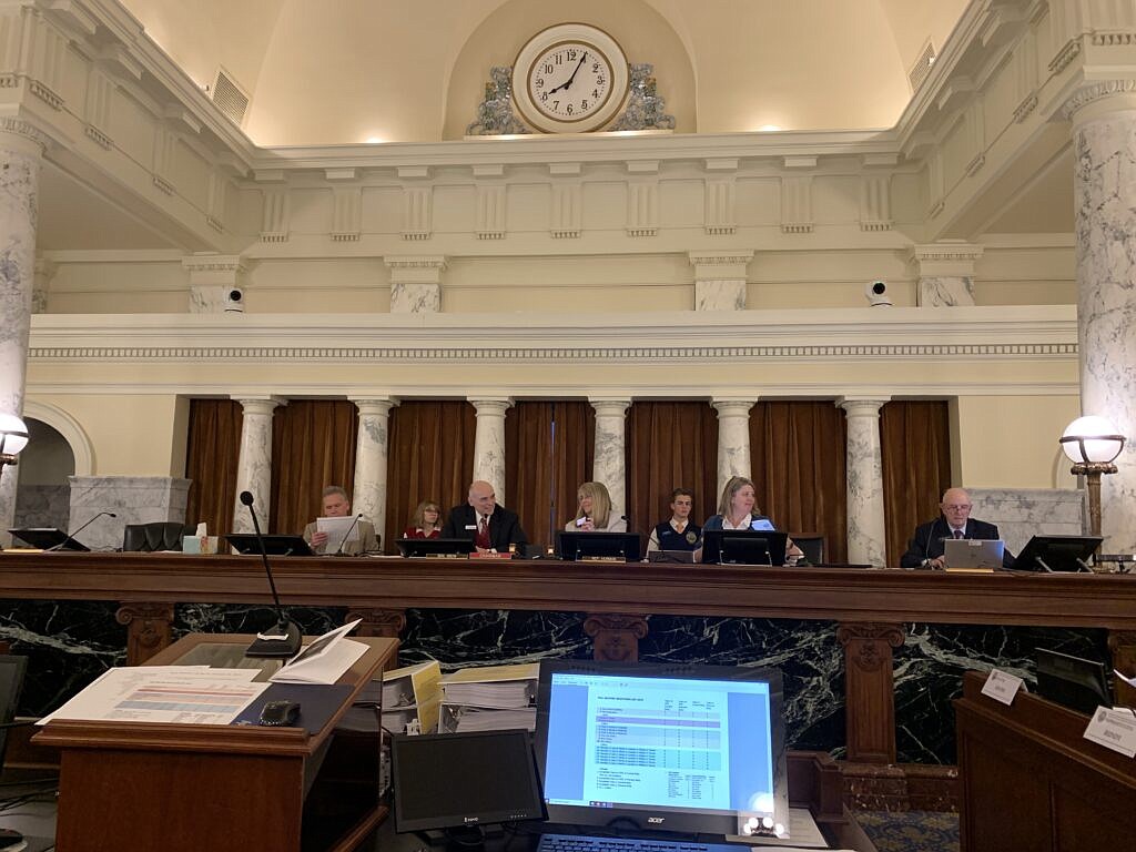 The Idaho Legislature’s Joint Finance-Appropriations Committee conducts its first meeting of the year Tuesday at the Idaho State Capitol. (Clark Corbin/Idaho Capital Sun)