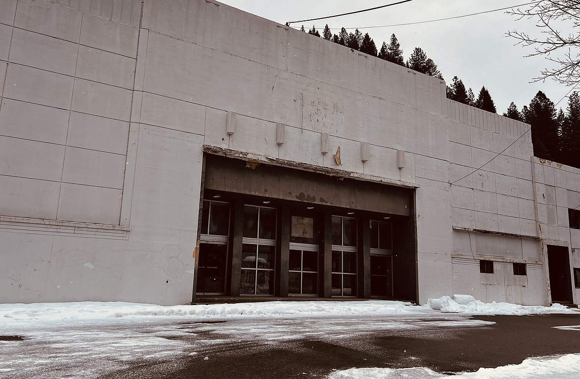 The Wallace Civic Auditorium stands in its current derelict condition. Wallace School District Superintendent Todd Howard and a small committee are working to figure out what will become of the historic gymnasium.