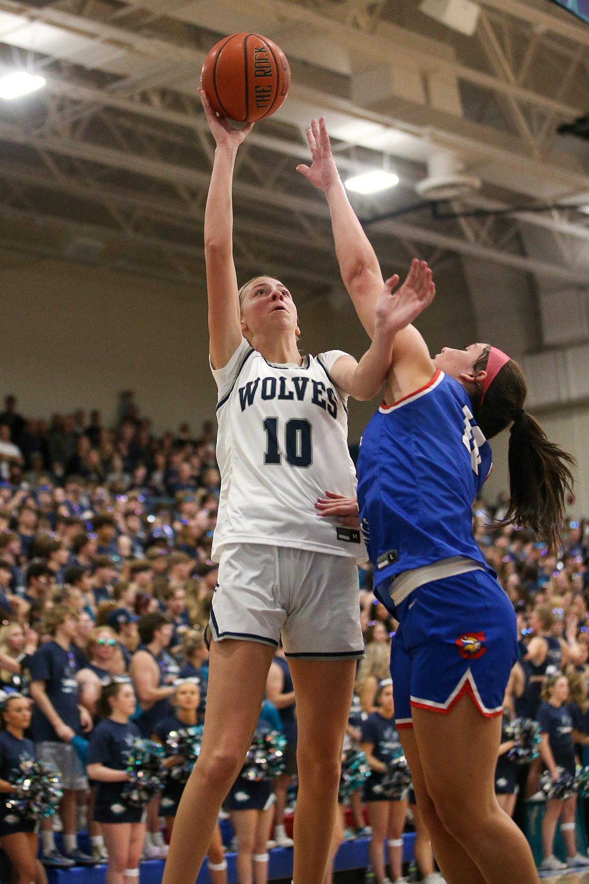 JASON DUCHOW PHOTOGRAPHY
Avery Waddington of Lake City puts up a shot against Kendall Omlin of Coeur d'Alene during the girls Fight for the Fish game Friday night at Coeur d'Alene High.