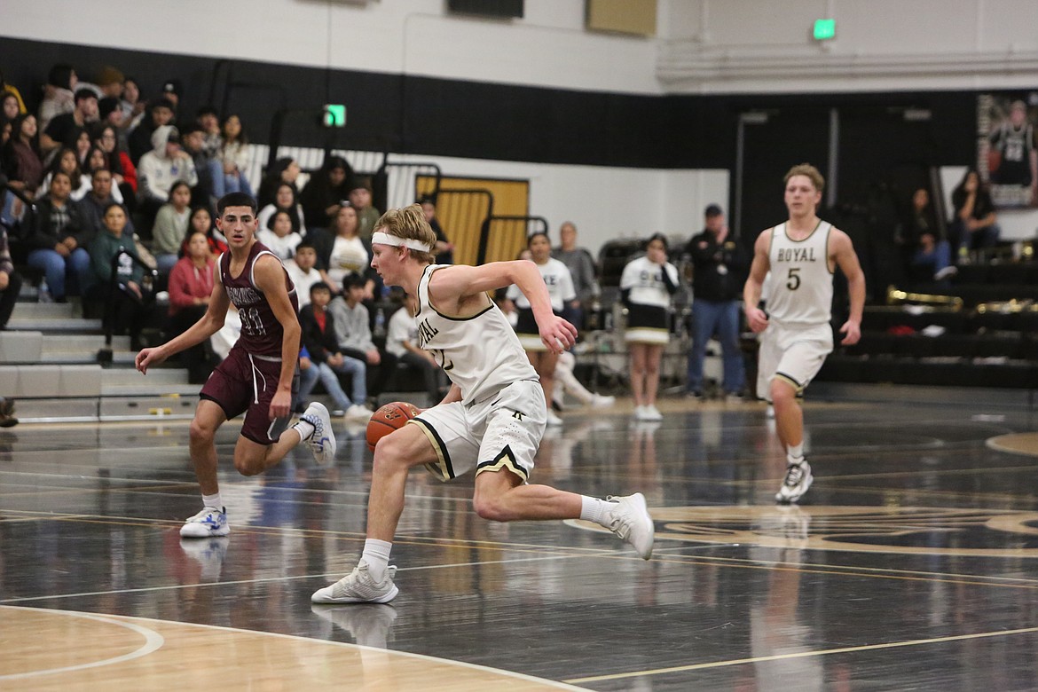 Royal sophomore Lance Allred led the Knights in scoring with 10 points in their 63-43 loss to Wahluke on Friday.