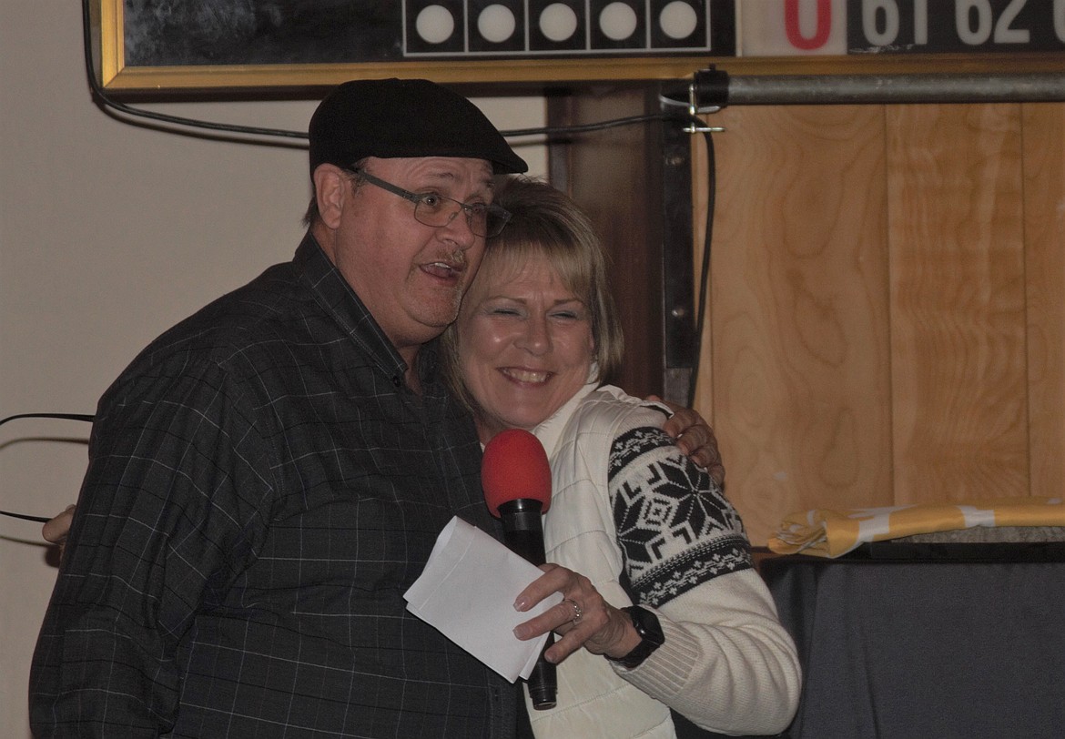 Nathan Wendt (LEFT) accepts his award for 24 Years of Chamber Service presented by Karen Hulstrom (RIGHT).