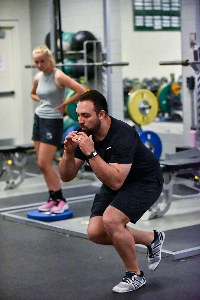 Taylor Elizondo leads a training session. Elizondo is one of four people who launched Diverge Performance — a new community-oriented, sports performance company. Also involved are Max Ouzts, Armand Nance and Dr. Paul Brewer.