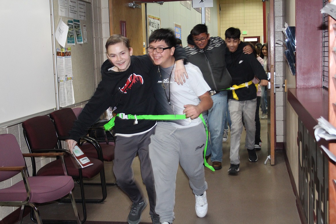 Wahluke Junior High students take to the halls for the WJHS version of the Amazing Race.