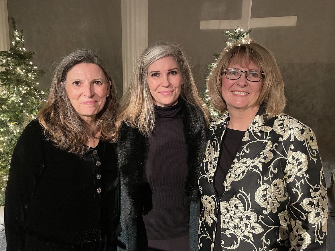 The daughters of Bennie Brown — left to right Linda Brown, Daina Haas and Tammy MacPhee — at the memorial service in early January. A long-time resident of Moses Lake who moved to Oregon in 2016 to be near his daughters and their families, Brown worked as a nurse and anesthesiologist at Samaritan Hospital in Moses Lake from 1962 until his retirement in 1998.