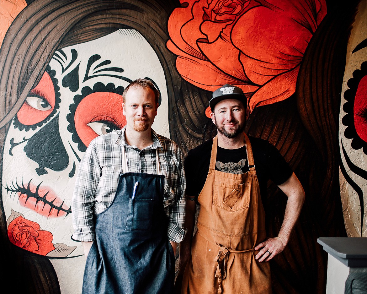 Justin Curtis (left) and Travis Dickinson of Cochinito Taqueria, which opens Feb. 7 in Hayden.