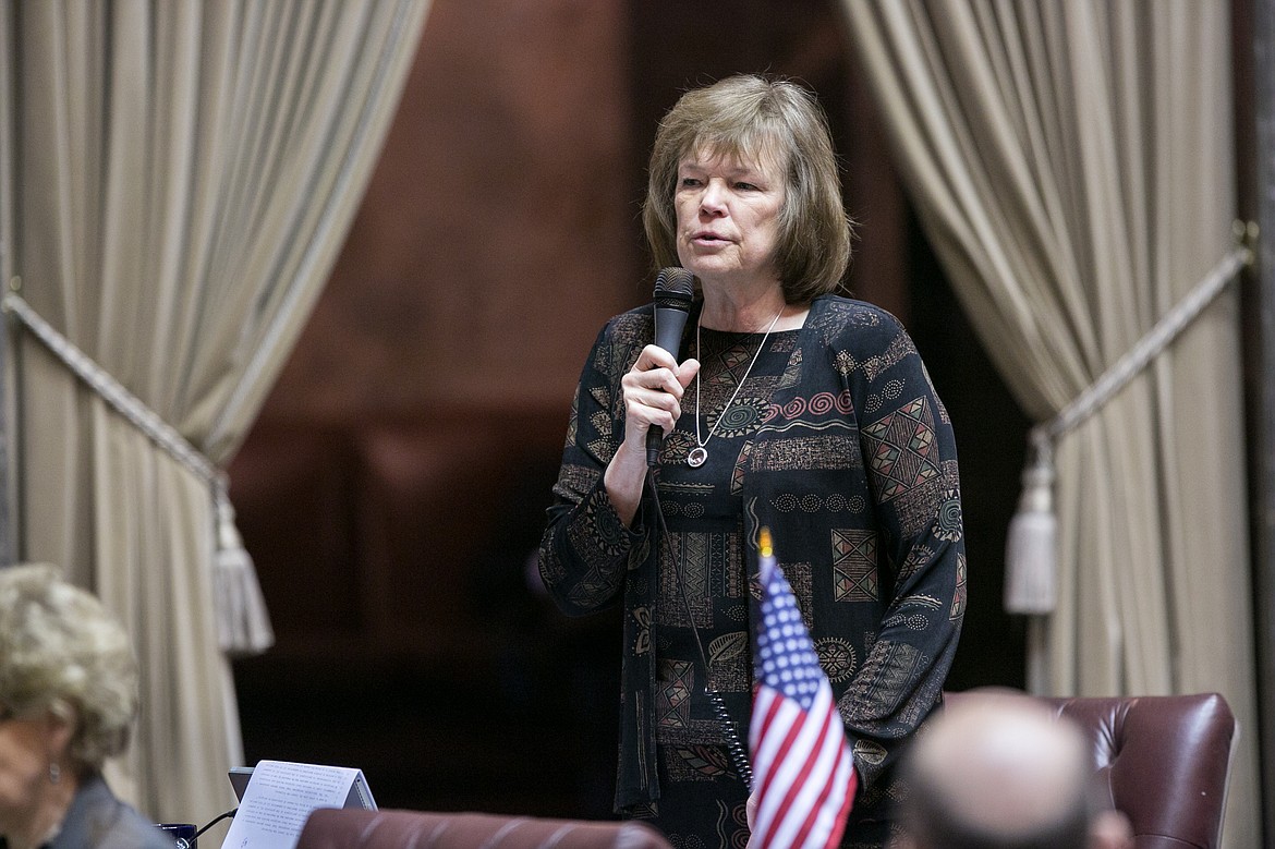 State Senator Judy Warnick (R-Moses Lake) speaks during the 2022 Washington state legislative session. Warnick has proposed multiple bills during the 2023 session and has expressed a strong desire to hear from those in her district.