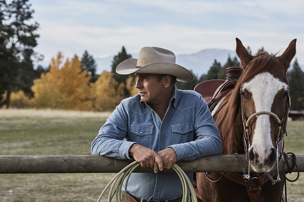 Kevin Costner plays John Dutton, the sixth-generation patriarch of a fictional Montana ranch family, on Paramount’s “Yellowstone” TV series. (Paramount Network image)