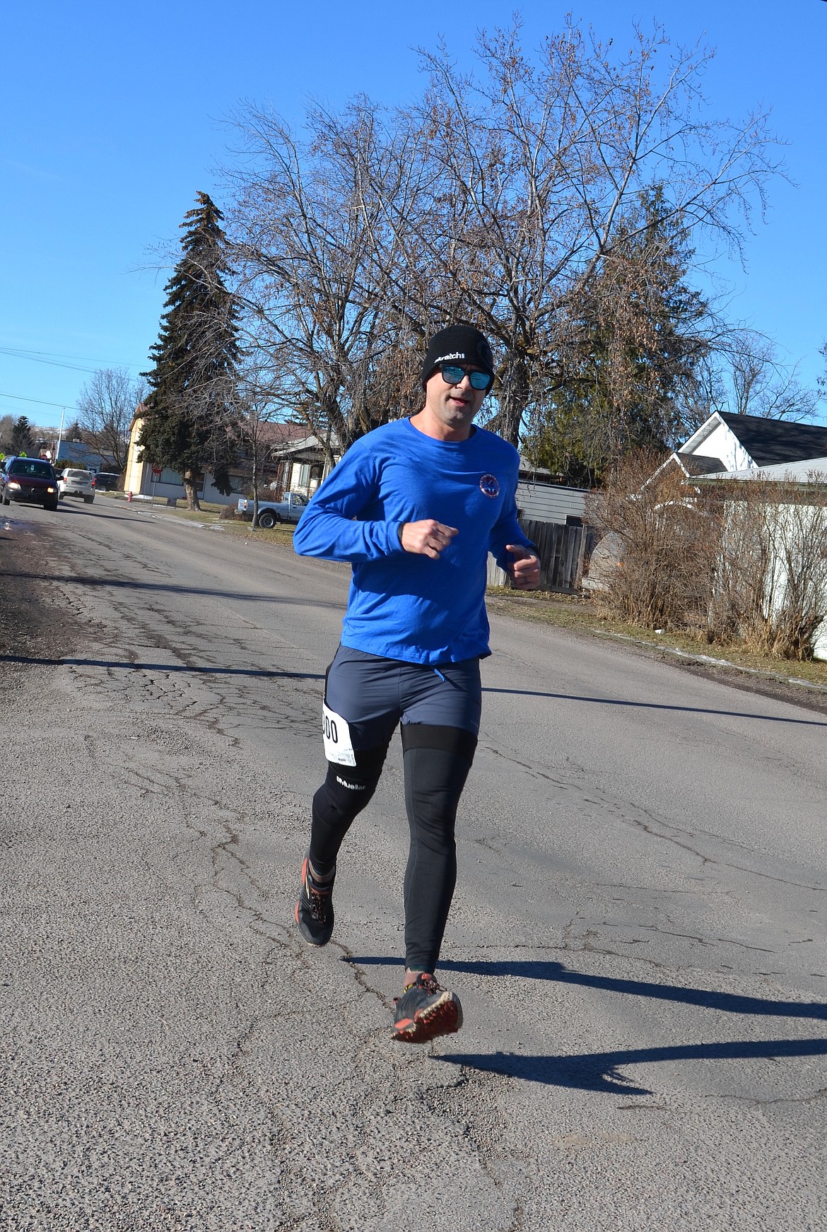 One of the front runners in the Sorry Bout That marathon, help Saturday in Polson. (Kristi Niemeyer/Leader)