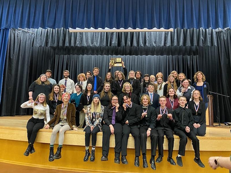 The Columbia Falls High School speech and debate team won the Class A Western Divisional tournament held Jan. 20-21. Columbia Falls' 33 competitors all qualified to compete at state. (Photo provided by Dawn Roe)