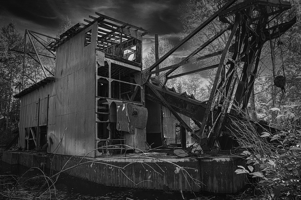 A gold dredge at Gold Creek east of Missoula. (Tracy Scott/Valley Press)