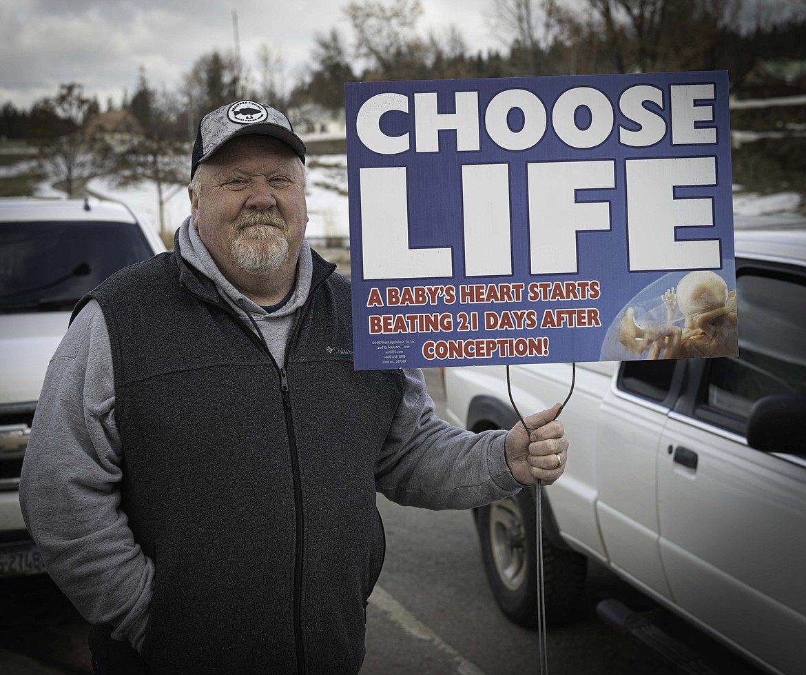 Jim Hantz, pastor at Open Door Baptist Church in Thompson Falls, attends the March for Life rally. (Tracy Scott/Valley Press)