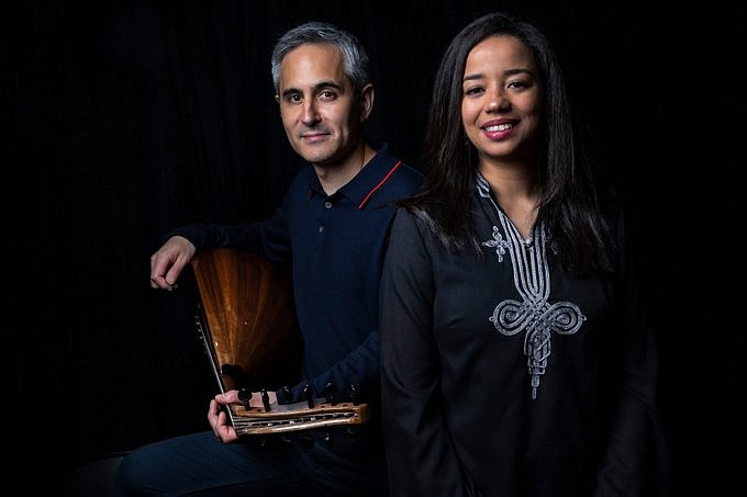 WTC will present the quartet Seffarine at 7:30 p.m. on Feb. 3 at the O’Shaughnessy Center in Whitefish; singer Lamiae Naki and musician Nat Hulskamp of Seffarine pictured. (Photo courtesy of WTC).