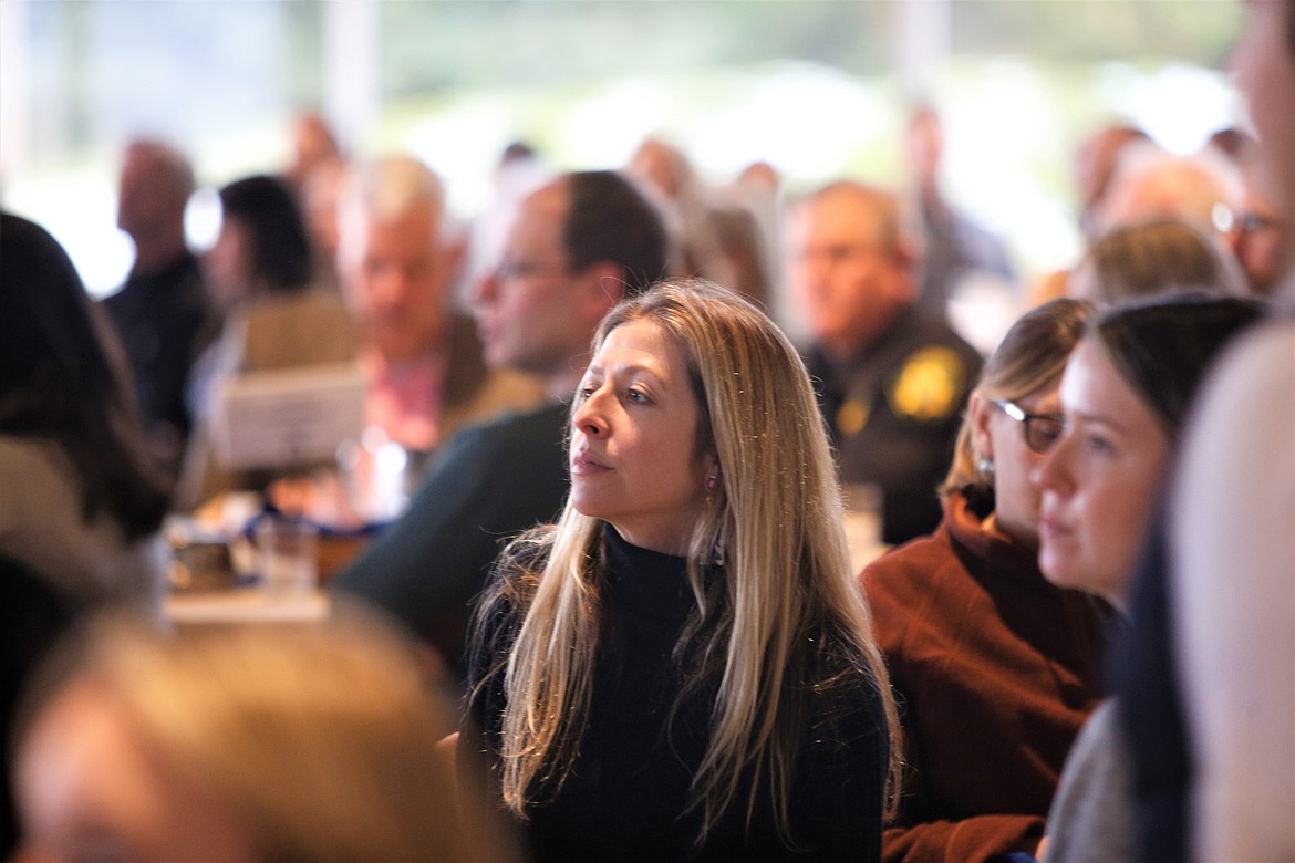 About 350 people attended the Coeur d'Alene Regional Chamber luncheon at the Hagadone Event Center to hear from Gov. Brad Little on Tuesday.