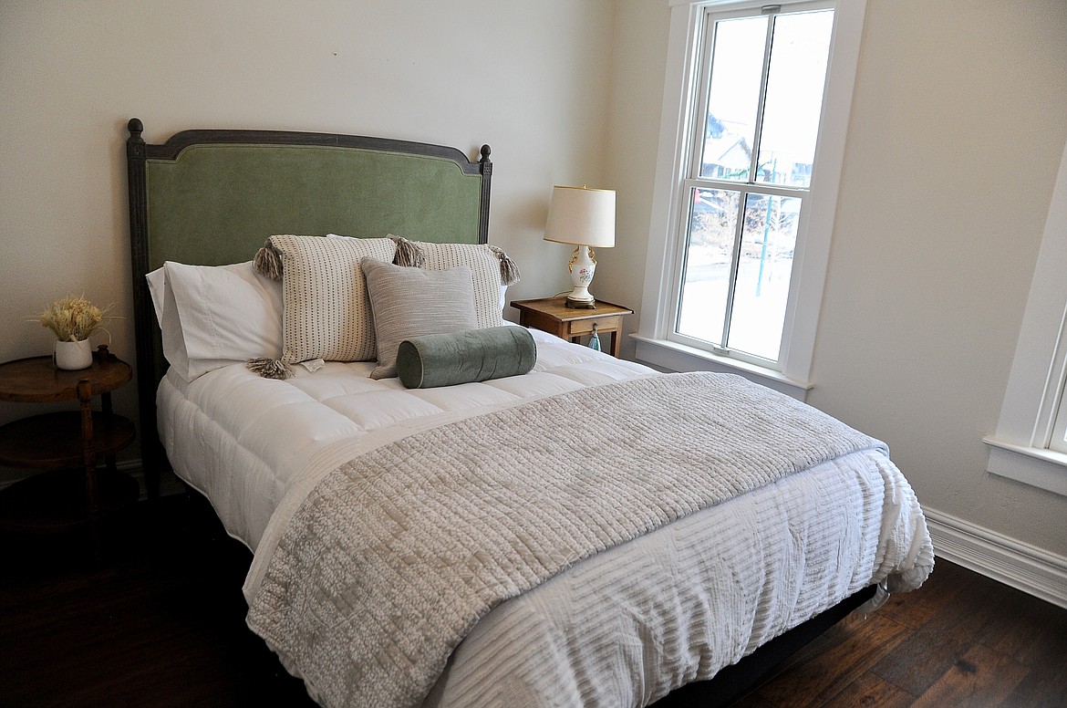 One of the updstairs bedrooms in the historic home at 405 Central Avenue in Whitefish. (Heidi Desch/Daily Inter Lake)