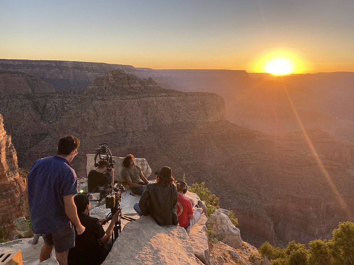 A scene from the new independent movie, "Karma Bums" shot at the Grand Canyon.